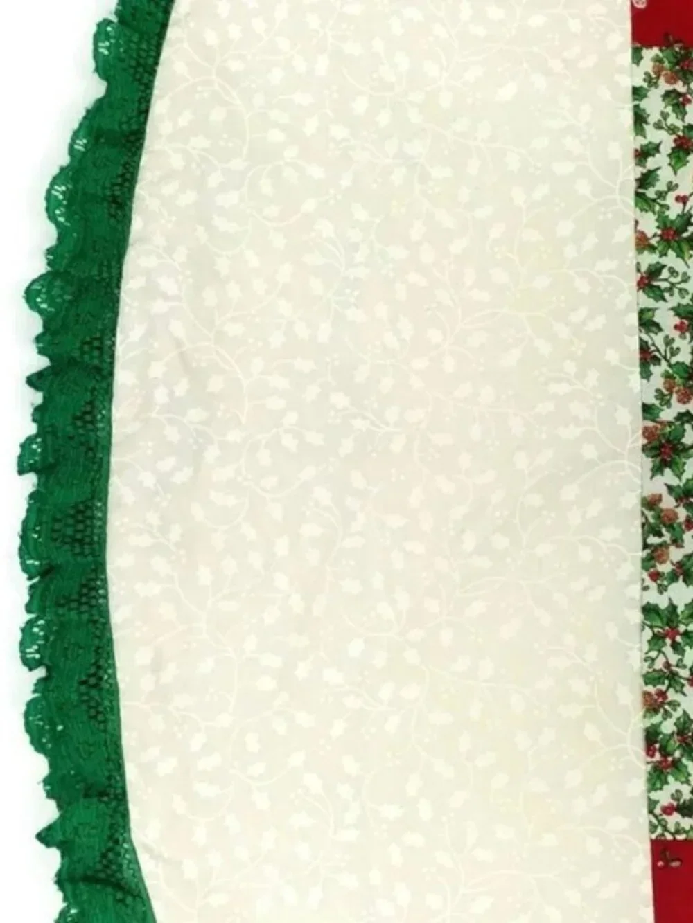 Vintage Handmade Christmas Quilt Table Topper 46.25